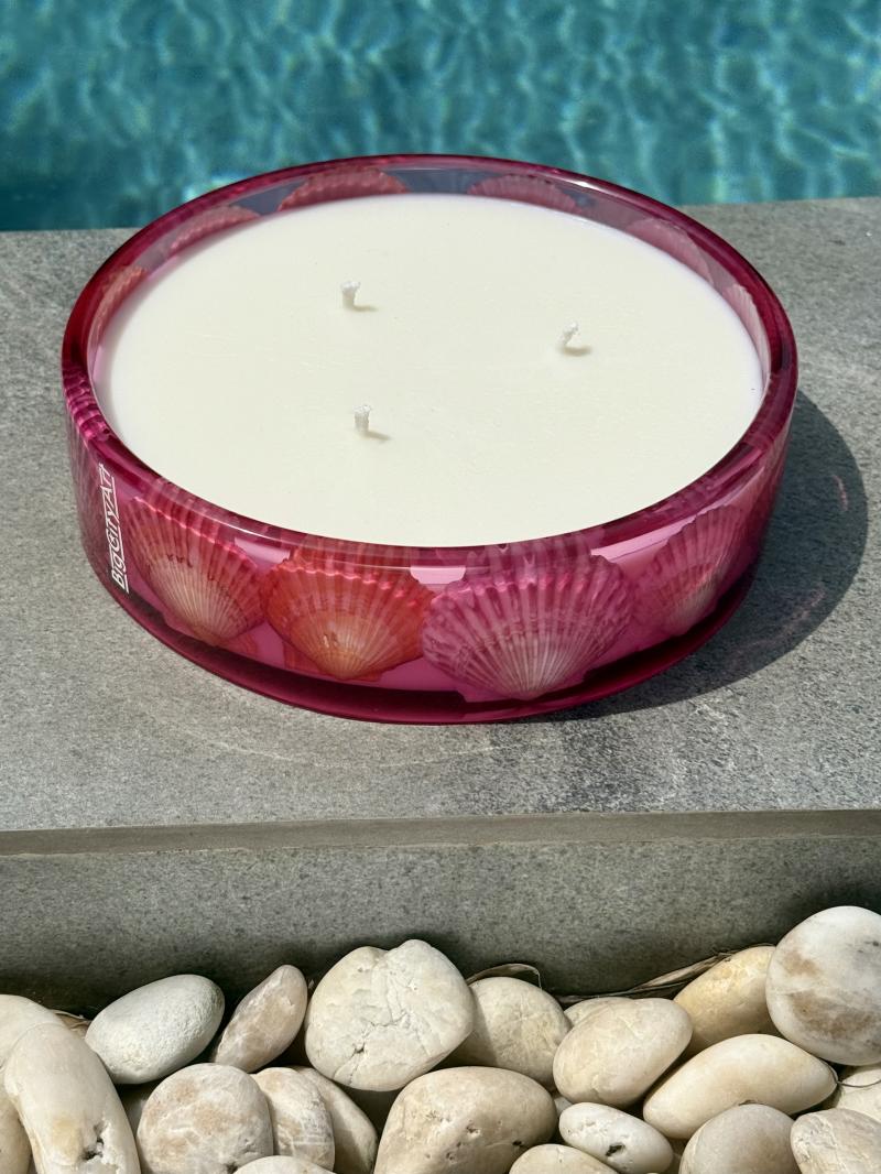 021 Red Shell Soy Candle in Epoxy Bowl – Limited Edition from Koh Samui