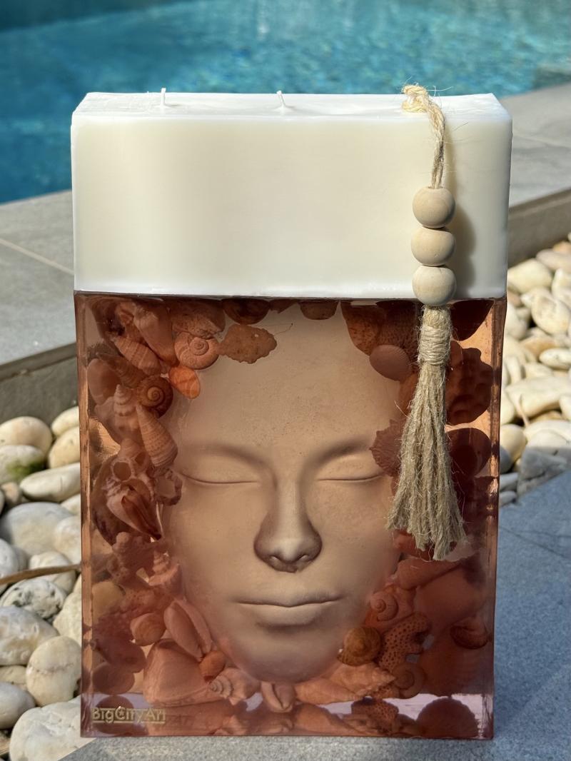 105 Big soy candle with epoxy resin base