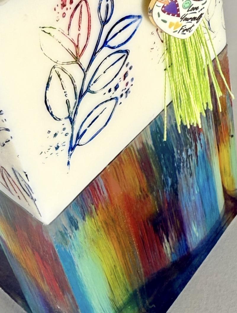 101 Large soy candle with epoxy resin base